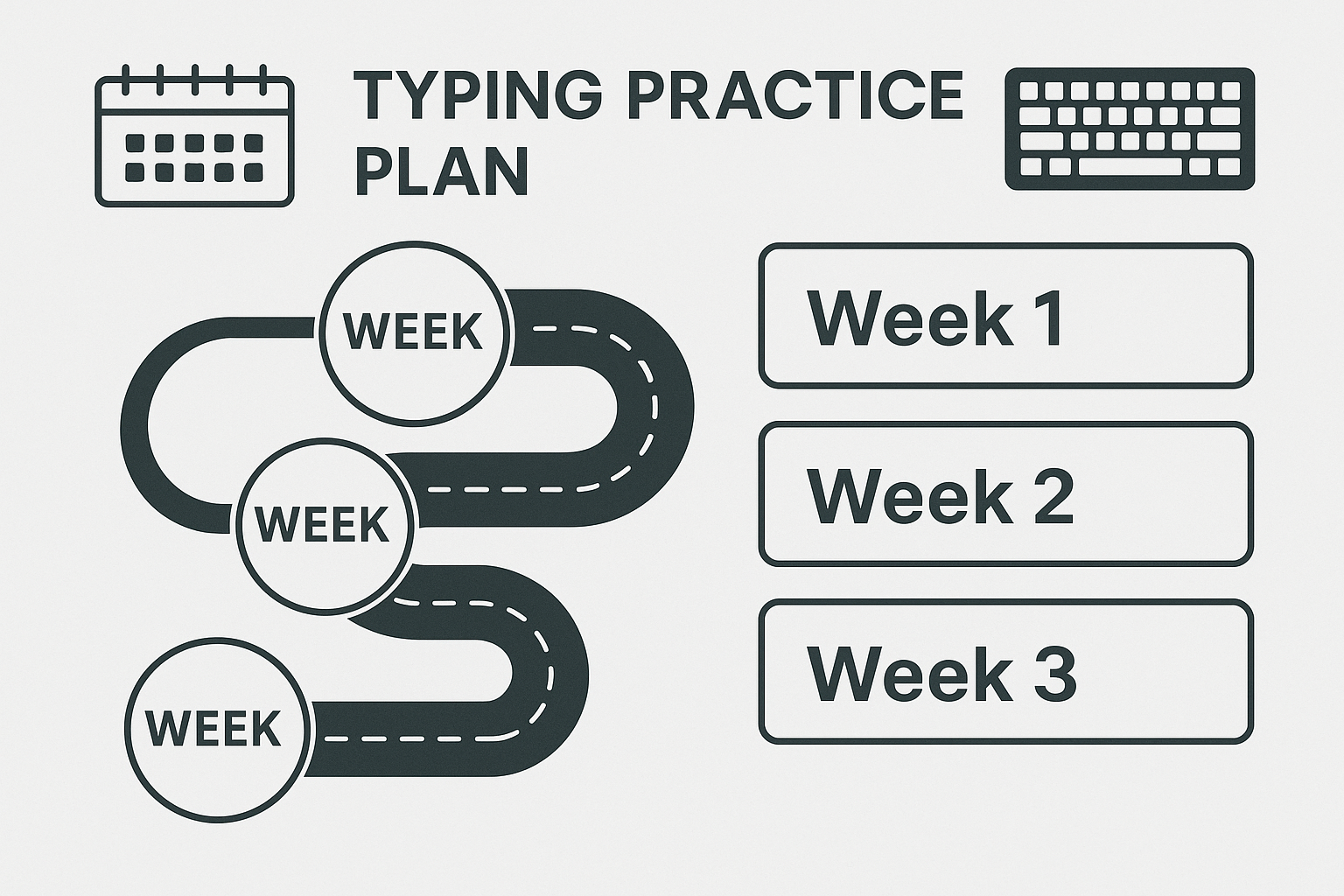 Four week typing plan for role specific improvement