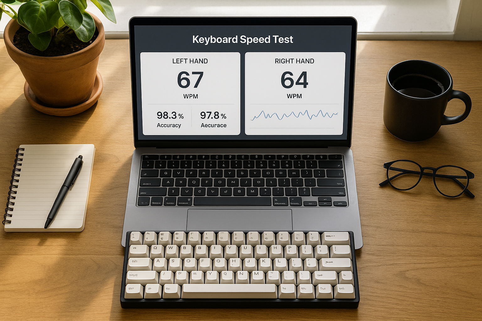 Keyboard Speed Test Split Analysis: Find Left vs Right Hand Bottlenecks
